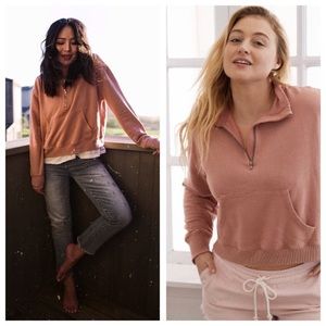 American Eagle Aerie quarter zip beach fleece